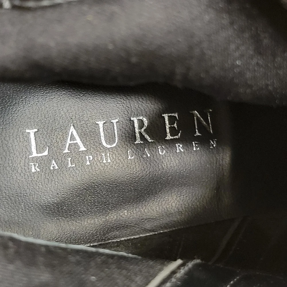 Lauren Ralph Lauren Black Suede Ankle Boots